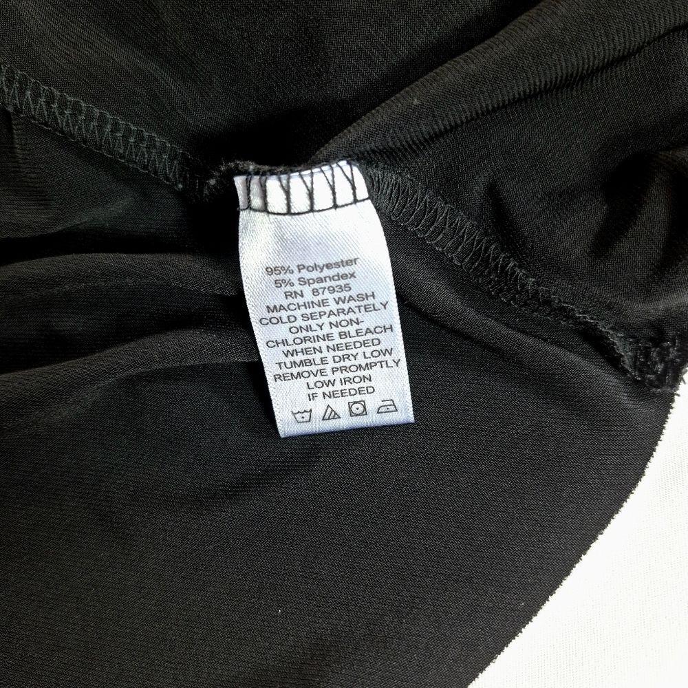 Susan Graver Top Women's Black Liquid Knit Tiered 3/4 Sleeve Scoop Neck Blouse S - Picture 10 of 11